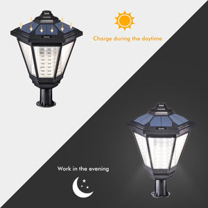 Sunix Lampione Solare per Esterno, 108 LED Impermeabile Montaggio su 108 - Ilgrandebazar