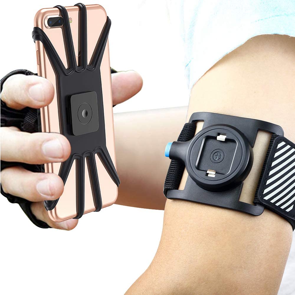 Bovon Fascia da Braccio, Staccabile Porta Cellulare Braccio Sportiva, Open Face per Il Controllo Touch Screen, Corsa & Running Armband per Tutti Gli Smartphone 4.7-6.5 Pollici