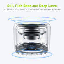 Carica l'immagine nel visualizzatore di Gallery, Con Custodia da Viaggio, EWA A106 Mini Altoparlante Bluetooth Portatile Cassa waterproof Resistente all'Acqua IP67 Riproduzione di 12 Ore Speaker Bassi Potenti per Doccia, Interni e all'Aperto(Nero)