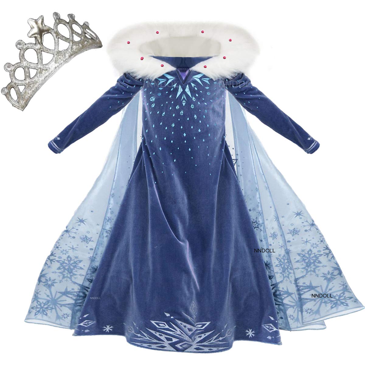 NNDOLL Princess Vestito Carnevale Bambina Abito Costume Bimbi Deluxe –