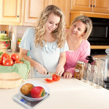 Carica l&#39;immagine nel visualizzatore di Gallery, Bilancia da Cucina Smart Digitale con Funzione Tare,5kg/11 lbs Acciaio Inox Bilancia Elettronica per la Casa e la Cucina con 5 Measuring Units e Precisione 1g,Bianca,(2 Batteries Incluse)