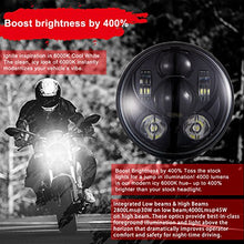 Carica l&#39;immagine nel visualizzatore di Gallery, Wisamic 5-3/4 5.75 pollice LED Headlight compatibile con Harley Davidson nera - Ilgrandebazar
