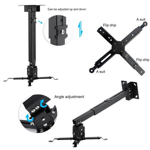 Staffa Regolabile per Proiettore 43-65cm (Nero), Supporto Universale... - Ilgrandebazar