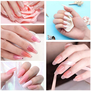 Polygel Nail Kit Poligel Unghie Ricostruzione Set Completo 30ML x 4 Colori, Facile da Applicare, con Bast Top Coat, 100 Forme Doppie, Spazzola a Due Punte, Lima per Unghie, Spatola