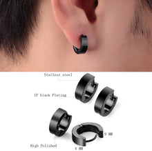 Carica l'immagine nel visualizzatore di Gallery, Hongyantech 8 Paia di Orecchini in Acciaio Inossidabile da Uomo, Orecchini in Acciaio Inox da 8 mm Orecchini Pendenti Piercing per Orecchini