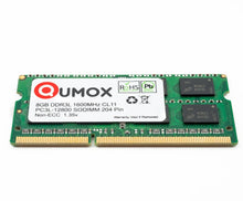 Carica l&#39;immagine nel visualizzatore di Gallery, QUMOX 4GB 204 pin DDR3L-1600 SO-DIMM (1600Mhz, DDR3L SODIMM 1600 1.35v - Ilgrandebazar