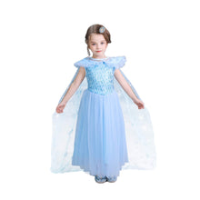 Carica l&#39;immagine nel visualizzatore di Gallery, Vicloon Elsa Frozen Costume, 2pcs Blu Principessa Costume Vestito Elsa...