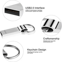 Carica l'immagine nel visualizzatore di Gallery, MRSUNO 1TB Chiavetta USB 3.0 Metallo Pen Drive Memoria USB Impermeabile USB Flash Drive Mini Pennetta USB Memory Stick con Portachiavi per PC/Laptop/Regalo per La Scuola/Ufficio (1000gb)