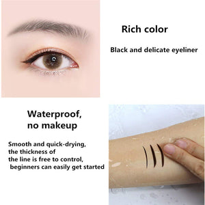 Diamond eyeliner Eyeliner Pen Waterproof Black Precision Micro Eye Liner nero - Ilgrandebazar
