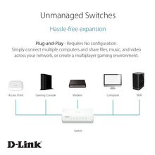 Carica l&#39;immagine nel visualizzatore di Gallery, D-Link GO-SW-5E Switch Desktop, 5 Porte RJ45 Fast Ethernet 5 Porte, Bianco - Ilgrandebazar