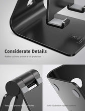 Carica l'immagine nel visualizzatore di Gallery, Lamicall Supporto Telefono Regolabile, Dock Telefono - Universale Supporto Dock per Phone 11 PRO, XS Max, XS, X, XR, 8, 7, 6 Plus, Samsung S10 S9 S8 S7 S6, Huawei, Scrivania, Altri Smartphone - Nero