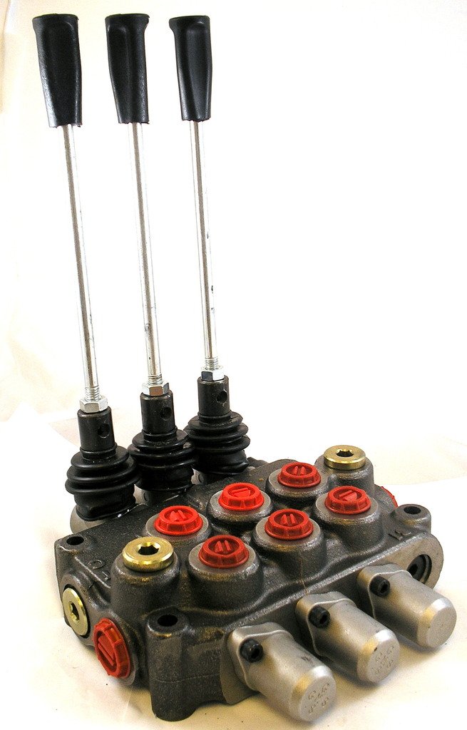 Distributore oleodinamico a 3 leve doppio effetto 40 litri - Ilgrandebazar