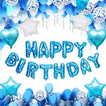 Carica l'immagine nel visualizzatore di Gallery, SPECOOL Palloncini di Lattice riempiti coriandoli Blue Happy Birthday Blu - Ilgrandebazar