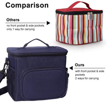 Carica l&#39;immagine nel visualizzatore di Gallery, esonmus Borsa Termica Pranzo, Borse Frigo Piccola Cibo Alimentazione con Grande capacità e Maniglia Durevole Lunch Box per Campeggio Lavoro Scuola Picnic 10L (Blu)