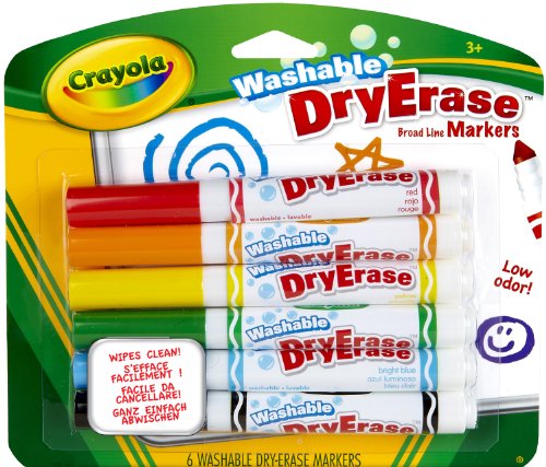 CRAYOLA- Pennarelli per Lavagna Bianca, 6 Pezzi, 98-5807 - Ilgrandebazar
