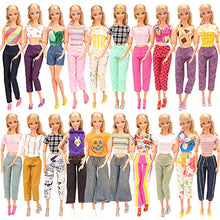 Carica l&#39;immagine nel visualizzatore di Gallery, Miunana 20 Articoli Fatti A 5 Abiti + 5 Pantaloni + 10 Pcs Scarpe Per Barbie