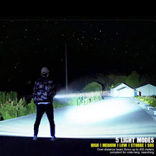 Carica l&#39;immagine nel visualizzatore di Gallery, Torcia LED XHP90 Ricaricabili USB Alta Potente, 10000 Lumens Militare Torcia Elettrica Ultra Luminosa Impermeabile, Regolabile Focus e 5 Modalità di Illuminazione