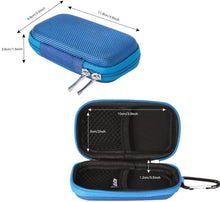 Carica l'immagine nel visualizzatore di Gallery, AGPTEK BC Protezione Copertura Durevole a Conchiglia per Lettore MP3 da 1,8 Pollochi(10 * 5cm) e Auricolare, Titolare con moschettone di Metallo, Blue