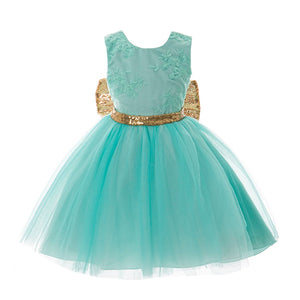 Inlefen Girls Bowknot Lace Princess Gonna Paillettes Estate Abiti per... - Ilgrandebazar