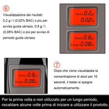 Carica l&#39;immagine nel visualizzatore di Gallery, Faburo Etilometro Portatile Digitale, Professionale Alcool Test con Schermo... - Ilgrandebazar