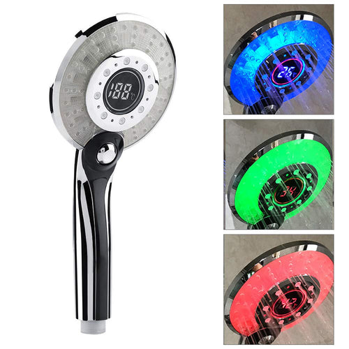Soffione doccia a LED Bagno tenuto in mano Controllo della temperatura a 3... - Ilgrandebazar