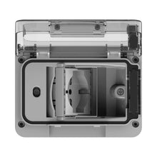 Carica l&#39;immagine nel visualizzatore di Gallery, 4Box 4B.W.RAL.015, Wide IP55, Presa Elettrica da Esterno per Scatola Grigio - Ilgrandebazar
