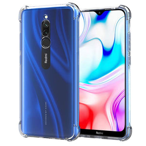 QHOHQ Cover per Xiaomi Redmi 8, Custodia Trasparente