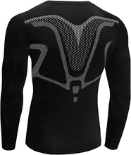 Carica l&#39;immagine nel visualizzatore di Gallery, Terecey Maglia Compressione Fitness Tecnica Uomo Manica Lunga Traspirante ad Asciugatura Rapida Sportiva T-Shirt