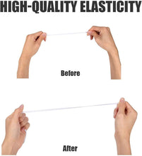 Carica l'immagine nel visualizzatore di Gallery, 91 Metri Elastico per Cucito 5mm Cordoncino Elastico Piatto Cavo Elastico Bianco Lunghezza Nastro per Cucito e Artigianato Bobina di Elastico per Il Cucito e l'Artigianato