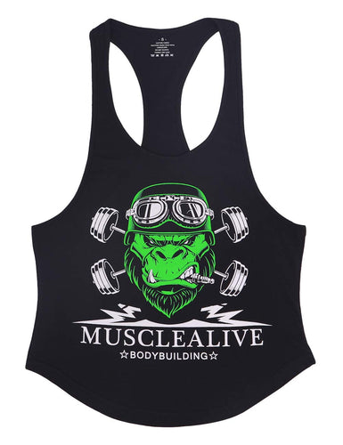 Muscle Alive Uomo Fitness sotto Maglie Sportive Canotta Bodybuilding... - Ilgrandebazar
