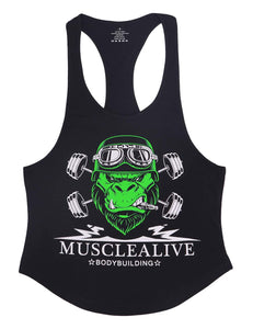 Muscle Alive Uomo Fitness sotto Maglie Sportive Canotta
