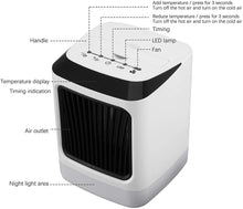 Carica l&#39;immagine nel visualizzatore di Gallery, Termoventilatore da bagno basso consumo con telecomando e timer, termoventilatore ceramica portatile elettrico 800W stufetta elettrica basso consumo Termostato con LED luci 7 colori (Giallo)