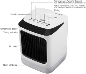 Termoventilatore da bagno basso consumo con telecomando e timer, termoventilatore ceramica portatile elettrico 800W stufetta elettrica basso consumo Termostato con LED luci 7 colori (Giallo)