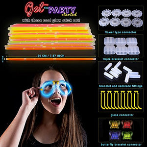 543 Pack - 250 Glow Sticks, Bastoncini Luminosi Fluorescenti, 293 viola - Ilgrandebazar
