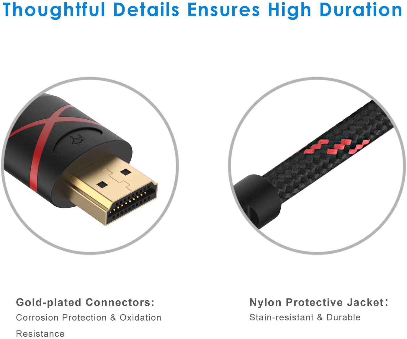 Cavo Hdmi 2.0 Ad Alta Velocità Con Ethernet Hq 4k (10m - Foto 9