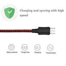 Carica l'immagine nel visualizzatore di Gallery, Yosou Cavo Micro USB [2 Pezzi, 2M] Nylon Intrecciato Cavo... - Ilgrandebazar