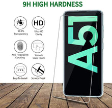 Carica l'immagine nel visualizzatore di Gallery, QHOHQ Cover per Samsung Galaxy A51 + 2 Pezzi Vetro Temperato, Ultra Sottile in Silicone Morbido AntiGraffio Protettiva Cover