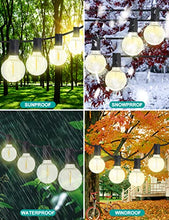 Carica l'immagine nel visualizzatore di Gallery, Catena Luminosa LED G40 per Esterno, 9,5m con 25+2 Lampadine Plastica Infrangibili per Cortile, Veranda, Caffetteria, Feste, Matrimoni e Giardino