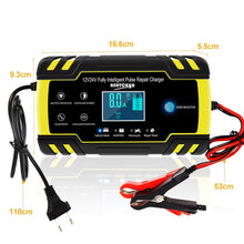 Carica l&#39;immagine nel visualizzatore di Gallery, NWOUIIAY Caricabatteria Auto di Carica 24V 8A 12V 4A 24*13*6.5, Giallo e nero - Ilgrandebazar