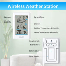 Carica l&#39;immagine nel visualizzatore di Gallery, Stazione meteorologica wireless con sensore esterno, stazione White