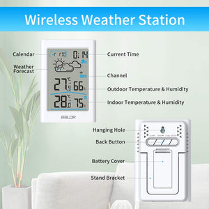 Stazione meteorologica wireless con sensore esterno, stazione White