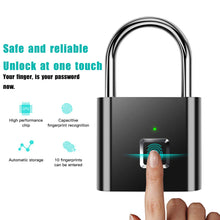 Carica l&#39;immagine nel visualizzatore di Gallery, Smart fingerprint lock Door lock,Lucchetto Per Impronte Senza Bluetooth - Ilgrandebazar