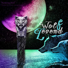 Carica l&#39;immagine nel visualizzatore di Gallery, Notting Hill San Valentino per Lui, Leggenda del Lupo Bracciale in Black - Ilgrandebazar