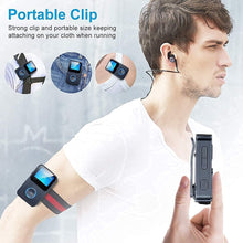 Carica l&#39;immagine nel visualizzatore di Gallery, Lettore MP3, mini lettore musicale Bluetooth MP3, lettore musicale portatile HiFi senza perdita di suono, per camminare, correre, controllo della fotocamera, espandibile fino a 128 GB, nero con cuffie
