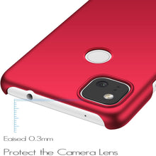 Carica l&#39;immagine nel visualizzatore di Gallery, Avalri Cover Google Pixel 4A, Minimalista Design Ultra Sottile Case Rigida in PC Antiurto Anti-Graffio Custodia per Google Pixel 4A (Not Compatible for Google Pixel 4A 5G)(Rosso Liscio)