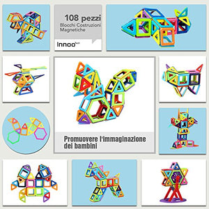 Innoo Tech Costruzioni Magnetiche Blocchi 108 Pezzi Giocattoli 108 - Ilgrandebazar