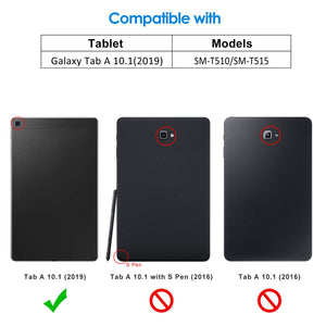 JETech Custodia Compatibile Galaxy Tab A 10.1 2019 10,1 pollici, Nero - Ilgrandebazar