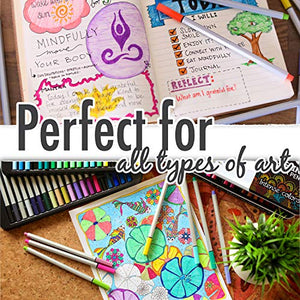 Zenacolor 60 Pennarelli a Punta Fine, Fineliners 60 Colori Unici – Penne... - Ilgrandebazar