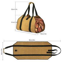 Carica l&#39;immagine nel visualizzatore di Gallery, Tela Borsa per Tronchi Camino, di Stoccaggio in Legno Tote Grande Cachi - Ilgrandebazar