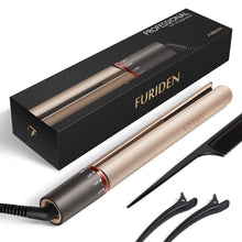 Carica l&#39;immagine nel visualizzatore di Gallery, Piastra Capelli Professionale FURIDEN Lisci e Mossi 2 in 1 Dorato - Ilgrandebazar
